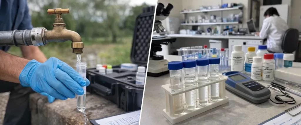 servizio di analisi con prelievo acqua di pozzo Aquatecnica